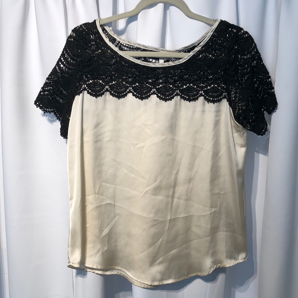 Lauren Conrad champagne blouse